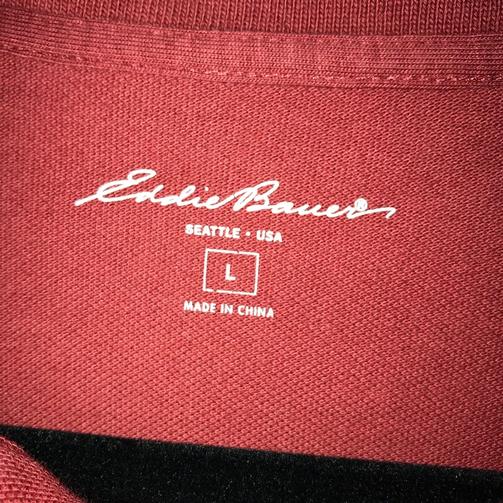 New Eddie Bauer Long Sleeved Pocket Polo, Men’s L - Picture 3 of 5
